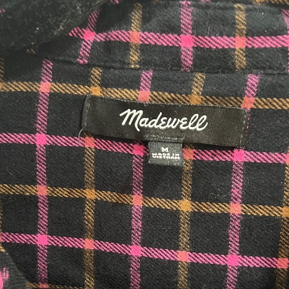 Madewell Plaid Button-Up Shirt - Size M - Picture 2 of 8